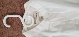 Collarless white shirt